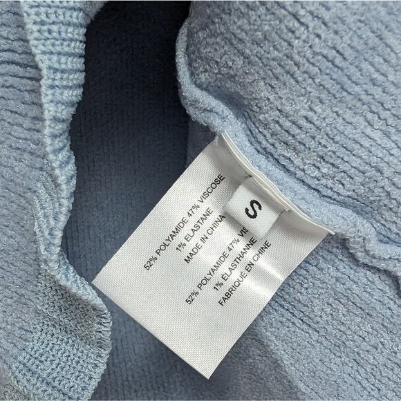 NWT Proenza Schouler White Label Blue Cropped Chenille Sweater, size S - Picture 6 of 7